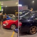 Neverovatan snimak nevremena u Beogradu: Vozači se kriju ispod krova benzinske pumpe (Video)