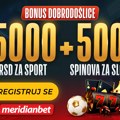 NAJVEĆI BONUS DOBRODOŠLICE: Registruj se i osvoji 5.000 RSD + 500 POKLON SPNOVA!