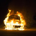 Buktinja nasred puta u Blacu: Vatra u potpunosti progutala šleper (foto)