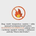UVEDENA ZABRANA LOŽENJA VATRE U ČITAVOM ZAŠTIĆENOM PODRUČJU KLISURE REKE GRADAC. KAZNE OD 5 DO 150 HILJADA DINARA