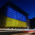 Simbol podrške: Zgrada Evropskog saveta osvetljena bojama ukrajinske zastave