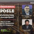 Tribina u Kragujevcu: “Dan posle – Šta sa bogatstvima stečenim korupcijom?”