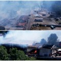 (Foto; Video) pogledajte prve snimke zapaljene fabrike u Kragujevcu Meštani bili u strahu nakon izbijanja ogromnog požara