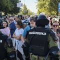 Skup studenata u blokadi na Novom Beogradu povodom vojne parade "Snaga jedinstva"