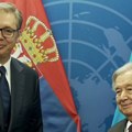 (Foto) "Otvoren razgovor o globalnim izazovima" Vučić sa Antoniom Guterešom: "Pričali smo i o bezbednosnoj situaciji na Kosovu…
