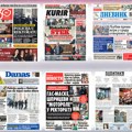 Naslovne strane današnjih novina: Prelistavanje štampe za sredu, 1. april 2026. godine
