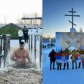 Bogojavljenje na -30: Momci iz Srbije se potopili u zaleđenu rusku reku, evo kako se pliva u ekstremnim uslovima