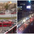 Stoje trolejbusi na Slaviji: Popodevni špic i petak doneli muke Beograđanima, vozila mile na auto-putu i Gazeli (foto/video)