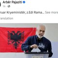Pajaziti čestitao pobedu Ediju Rami: Nastavite da podržavate Albance u Bujanovcu