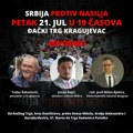 У петак нови протест у Крагујевцу, блокада код Трга војводе Радомира Путника