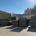 FOTO: Pripreme za miting naprednjaka na Trgu slobode