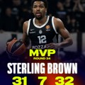 Košarkaš Partizana Sterling Braun najkorisniji igrač 34. kola Evrolige