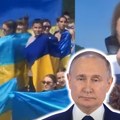 Skandal na crnogogrskom primorju: Raširili ukrajinske zastave, Srpkinja prišla i pevala ruske pesme (video)
