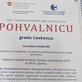 Grad Leskovac medju najboljima po indeksu transparentnosti lokalne samouprave