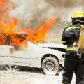 Laktaši: Zapalio se automobil na auto-putu