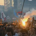 Kamion se zaleteo na studentski štand kod Pećinaca: Na prikolici vozila SNS slogan "Srbija pobeđuje" VIDEO