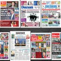 Naslovne strane sutrašnjih novina: Prelistavanje štampe za nedelju, 17. maj 2026. godine