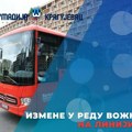 Izmena reda vožnje na liniji 11 u Kragujevcu od 2. februara