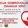 Akcija dobrovoljnog davalaštva krvi u četvrtak