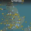 Totalni haos na nebu, avioni satima kruže: Jedan pogled na FlightRadar otkriva šta se u ovom trenutku događa nad Evropom…