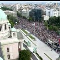 (VIDEO) Snimci N1 iz drona sa sedmog protesta „Srbija protiv nasilja“