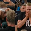 Kakva scena na meču Srbije i Danske: Zubima "pocepao" glavu saigraču