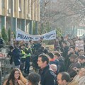 Protest novosadskih studenata ispred zgrade Višeg suda