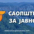 Saopšenje za javnos Doma zdravlja i Opšte bolnice Užice