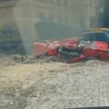 Језива сцена у Панчеву Ауто после олује згњечен као конзерва