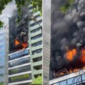 Zgrada u plamenu - vatrogasci traže preživele! Drama u prestonici, na nogama sve službe u gradu (video)
