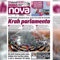 „Nova“ piše: Krah parlamentarizma: Haos, sukobi, tuča i dimne bombe obeležili sednicu Narodne skupštine