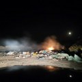 Lokalizovna požar na deponiji u Banatskom Karlovcu, pokrajinska inspekcija na terenu