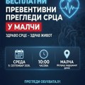 Besplatni preventivni kardiološki pregledi sutra u Malči