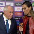 Željko Obradović dao nikad kraću izjavu posle poraza od Olimpijakosa, prelepa novinarka se samo nasmejala