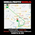 Mapa večerašnjeg protesta u Kragujevcu