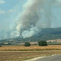 Veliki požar kod Bešenova: Gust dim vidljiv i iz Novog Sada