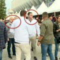 Milan Radoičić na predizbornom skupu SNS-a u Kragujevcu, snimljen pored Danila Vučića