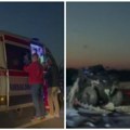 Jeziva nesreća na auto-putu kod Beograda! U sudaru učestvovali auto, kamion i kvad: Hitna na terenu, po putu krhotine (video)