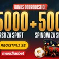 NAJVEĆI BONUS DOBRODOŠLICE: Registruj se i osvoji 5.000 RSD + 500 POKLON SPINOVA!