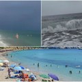 (Video) Nevreme pogodilo omiljena letovališta Srba u Grčkoj: More oteralo kupače sa plaža, nebo kao olovo