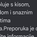 Mup poslao SMS upozorenje Rizik od oluje s kišom, gradom i snažnim naletima vetra savet je da pratimo informacije nadležnih…