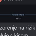 Mup poslao SMS upozorenje Rizik od oluje s kišom, gradom i snažnim naletima vetra savet je da pratimo informacije nadležnih…