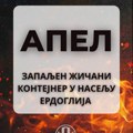 Izgoreo žičani kontejner u naselju Erdoglija