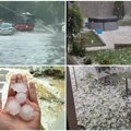 Apokalipsa u Kragujevcu Krupan grad razbijao automobile, na ulicama potop: Dramatični snimci (video)