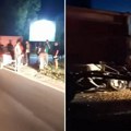 Jeziva nesreća kod Zrenjanina: Automobil se zakucao u traktor sa prikolicom (Video)