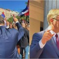 Ori se: odlazi, odlazi: Aleksandar Vučić u Nišu, a policija sprečava građane da priđu Narodnom pozorištu gde se održava…
