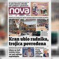 "Nova" piše: Raspisivanje izbora ne koči svetska kriza već isključivo pad rejtinga naprednjaka