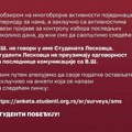 Studenti Leskovca: V.Š. ne ugovara aktivnosti u naše ime, podatke ostavljati isključivo putem zvanične ankete