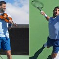 Novak Đoković doneo violinu na teniski teren: Nije slavio pobedu, samo je svirao sponzoru