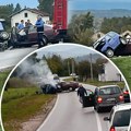 (Foto) "jednog sam odvezao u bolnicu, ostala trojica su mrtva": Prve slike pogibije kod Bugojna, "golf" i "škoda" smrskani do…